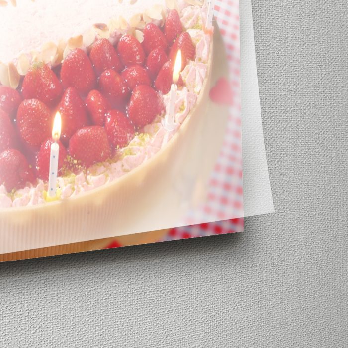 Kalender mit Namen zum Geburtstag – Erdbeerkuchen