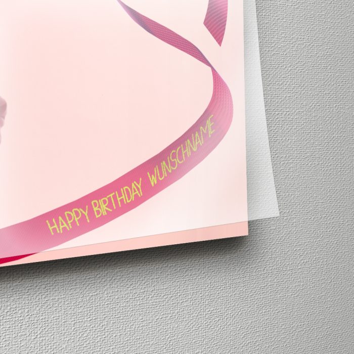 Kalender mit Namen zum Geburtstag – Mädchen mit Geschenk