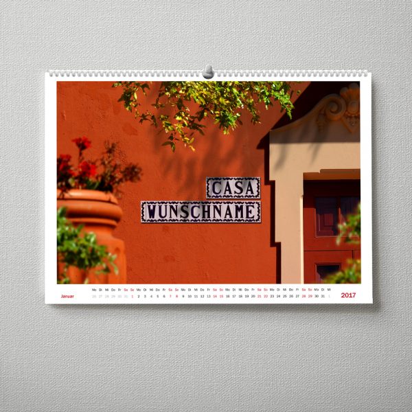 Kalender mit Namen online gestalten und personalisieren