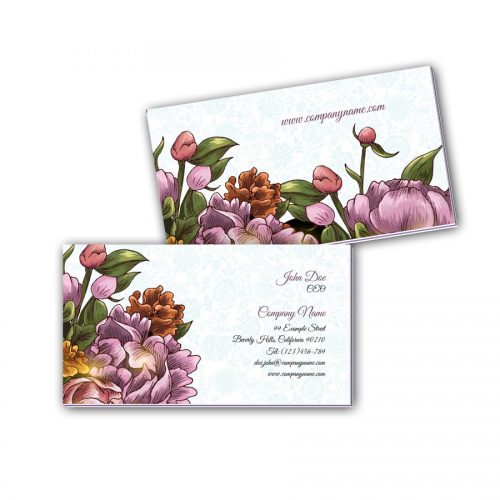 Visitenkarten mit Farbkern - Blumenstrauß