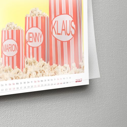 Famileinkalender mit 2 - 6 Namen