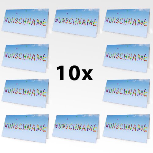 Geburtstagskarten mit Namen 10er Pack – Motiv 6