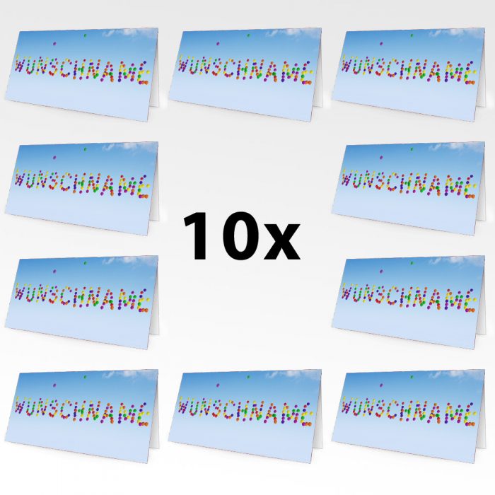 Geburtstagskarten mit Namen 10er Pack – Motiv 6