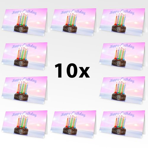 Geburtstagskarten mit Namen 10er Pack – Motiv 11