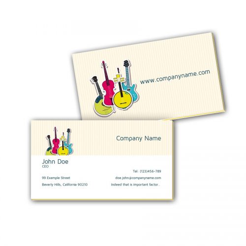 Visitenkarten mit Farbkern - Gitarren