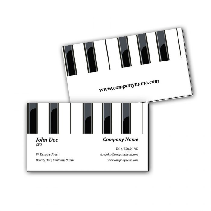 Visitenkarten mit Farbkern - Klavier 2