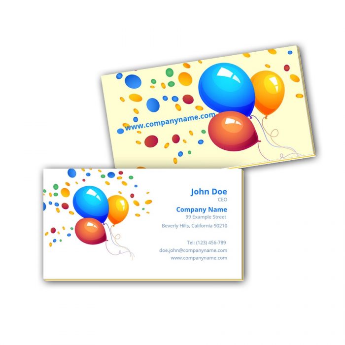 Visitenkarten mit Farbkern - Luftballons 2