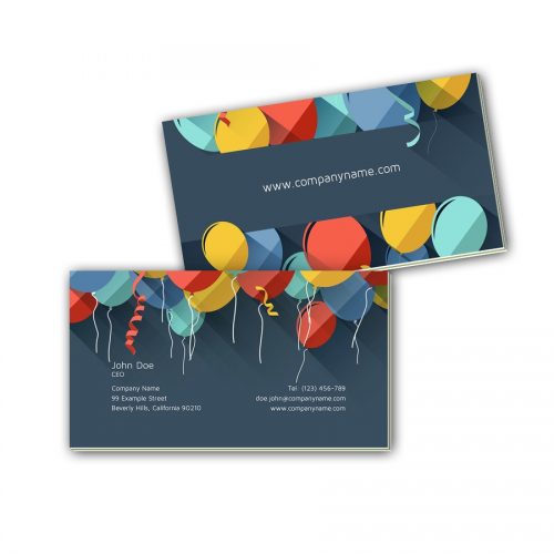 Visitenkarten mit Farbkern - Luftballons