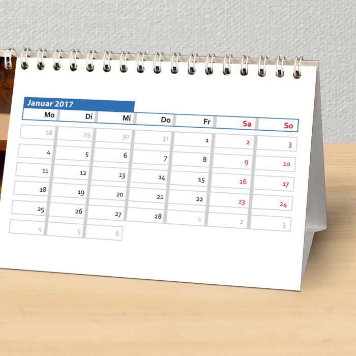 Tischkalender mit Urlaub
