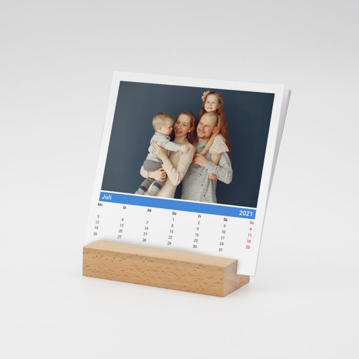 Fotokalender mit Holzfuß